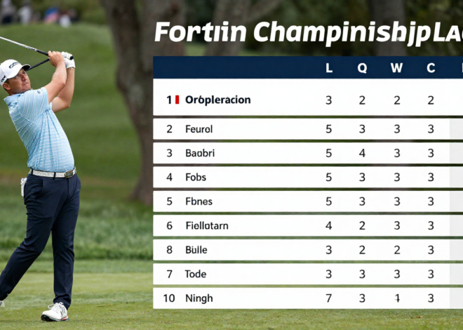 Fortinet Championship Leaderboard – Aktuelle Ergebnisse, Spielerleistungen und spannende Einblicke in das PGA-Turnier