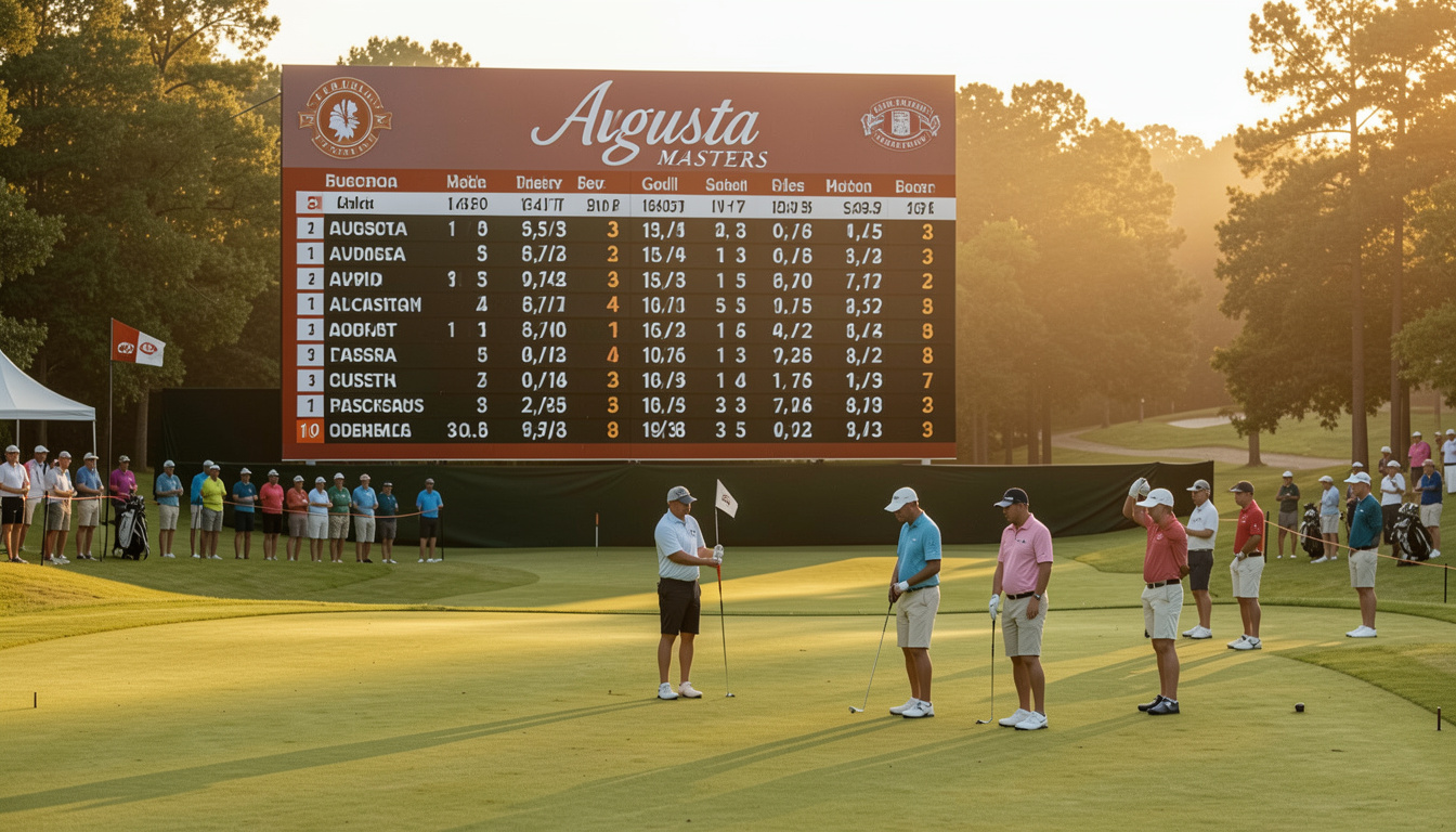 Augusta Masters Leaderboard – Aktuelle Ergebnisse, legendäre Momente und die Bedeutung der Rangliste beim Golf-Klassiker