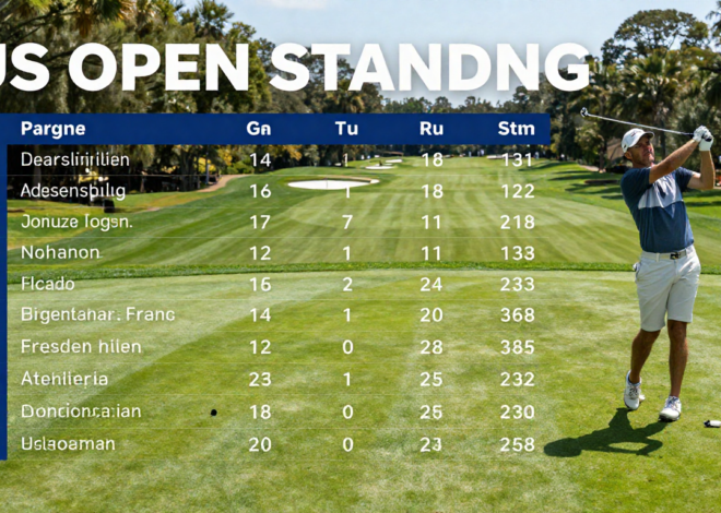 US Open Standings: Aktuelle Ranglisten, Ergebnisse und spannende Einblicke in das Golf-Major
